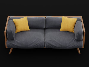 reclaimed wood sofa 2 3D मॉडल