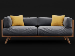 reclaimed wood sofa 2 3D मॉडल