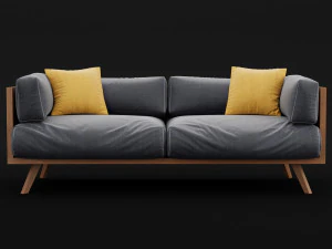 reclaimed wood sofa 2 3D Model