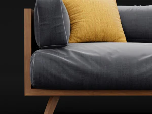 reclaimed wood sofa 2 3D Model