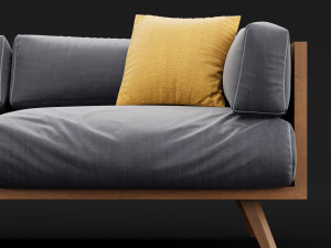 reclaimed wood sofa 2 3D मॉडल