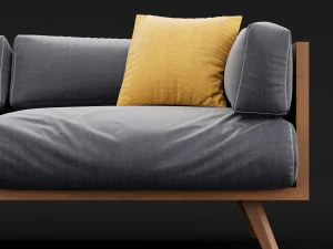 reclaimed wood sofa 2 3D Model
