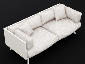 reclaimed wood sofa 2 3D Model