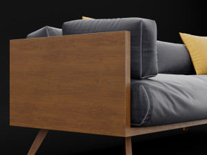 reclaimed wood sofa 2 3D मॉडल