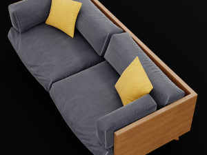 reclaimed wood sofa 2 3D मॉडल