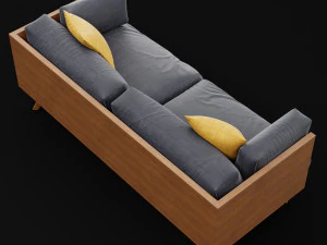 reclaimed wood sofa 2 3D Model