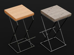 cadeira de bar loft 1 Modelo 3D