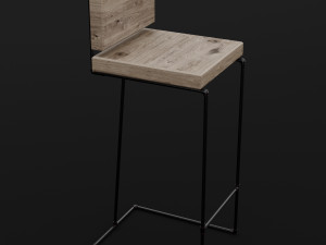 loft bar chair 2 3Dモデル