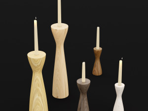 candlestick set 4 3D Модель