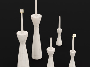 candlestick set 4 Modelo 3D