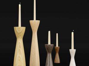 candlestick set 4 Modelo 3D