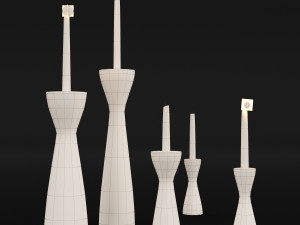 candlestick set 4 Modelo 3D