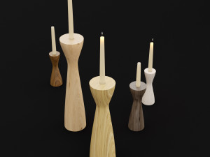 candlestick set 4 Modelo 3D
