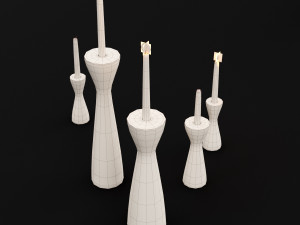 candlestick set 4 Modelo 3D