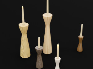 candlestick set 4 Modelo 3D