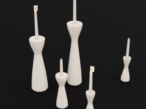 candlestick set 4 Modelo 3D