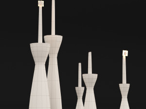 candlestick set 4 Modelo 3D