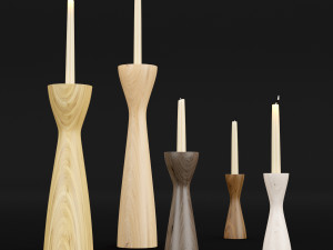 candlestick set 4 Modelo 3D
