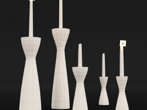 candlestick set 4 Modelo 3D