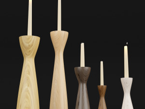 candlestick set 4 Modelo 3D