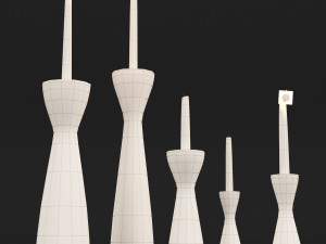 candlestick set 4 Modelo 3D