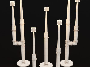 candlestick set 5 Modèle 3D