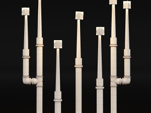 candlestick set 5 Modèle 3D
