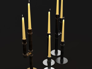 candlestick set 5 Modèle 3D