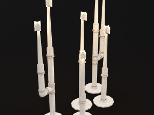 candlestick set 5 Modèle 3D