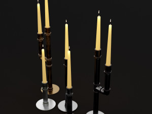 candlestick set 5 Modèle 3D