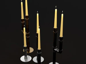 candlestick set 5 3D Model