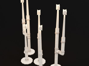 candlestick set 5 Modèle 3D