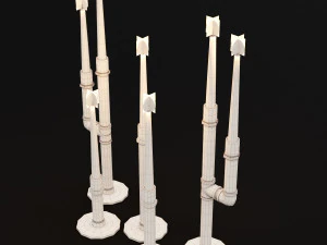 candlestick set 5 3D Model
