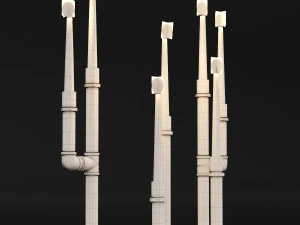 candlestick set 5 3D Model