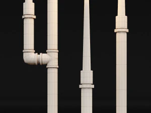 candlestick set 5 3D Model