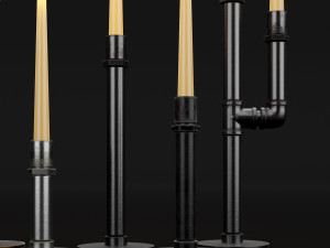 candlestick set 5 Modèle 3D