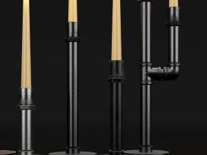 candlestick set 5 3D Model