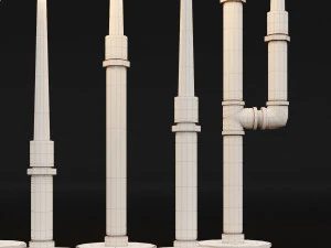 candlestick set 5 3D Model