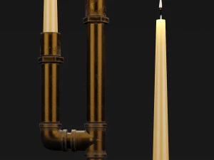 candlestick set 5 3D Model