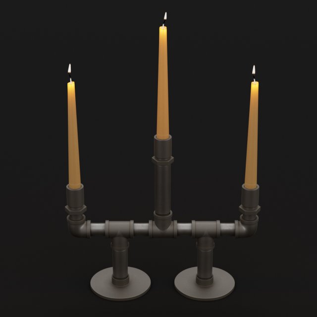 candlestick set 6 3Dモデル .c4d .max .obj .3ds .fbx .stl .blend 
