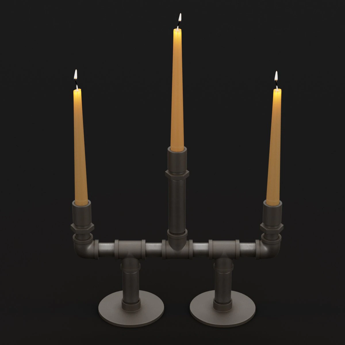 candlestick set 6 3D Model .c4d .max .obj .3ds .fbx .stl .blend 