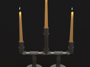 candlestick set 6 3D Model
