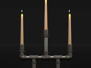 candlestick set 6 3D Model