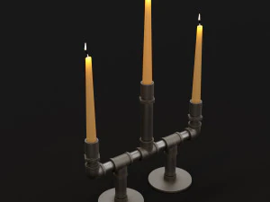 candlestick set 6 3D Model
