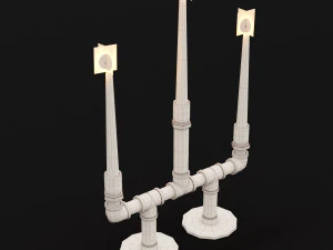candlestick set 6 3D Model