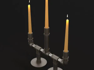 candlestick set 6 3D Model