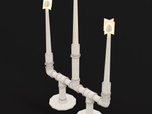 candlestick set 6 3Dモデル