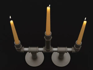 candlestick set 6 3D Model