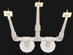 candlestick set 6 3D Model