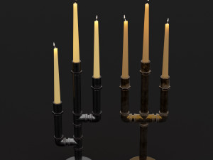 candlestick set 8 3Dモデル
